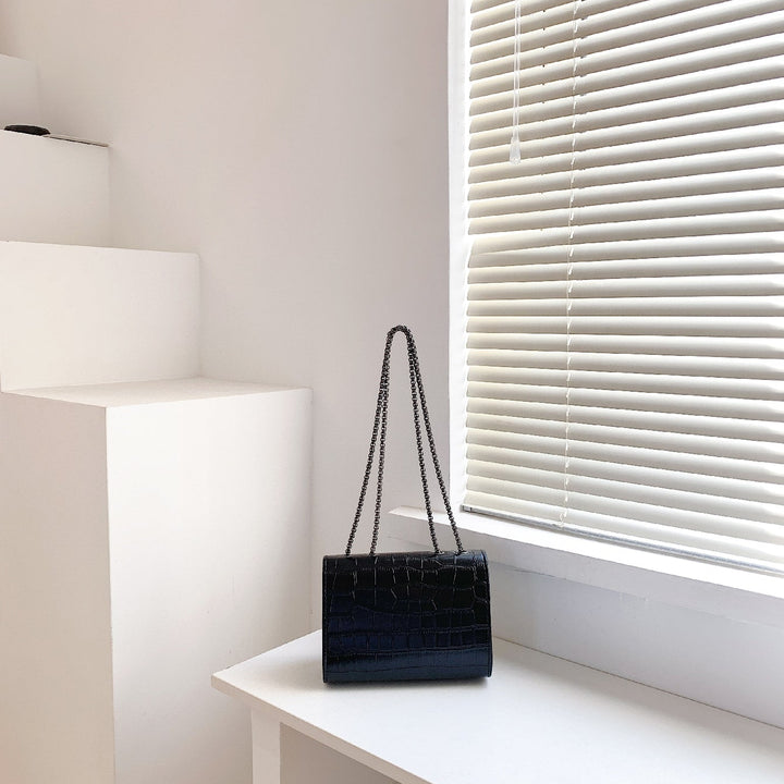 Bolsa Couro Elegante Crocodile