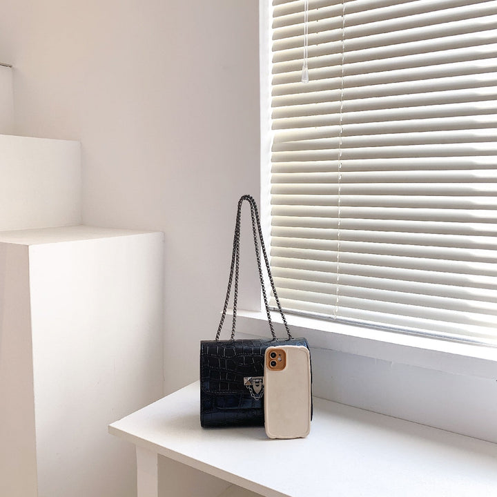 Bolsa Couro Elegante Crocodile