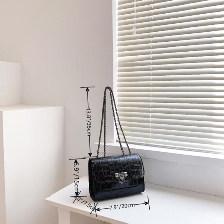 Bolsa Couro Elegante Crocodile