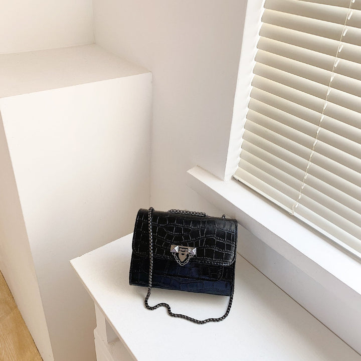 Bolsa Couro Elegante Crocodile