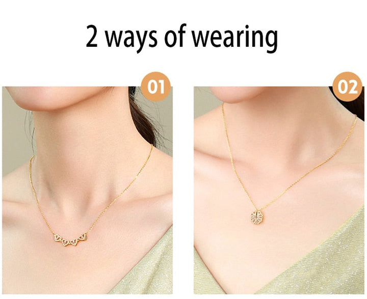 Colar Feminino Trevo Heart