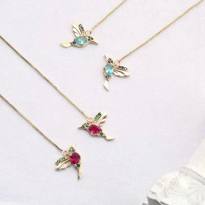 Brincos Beija-Flor de Strass Feminino