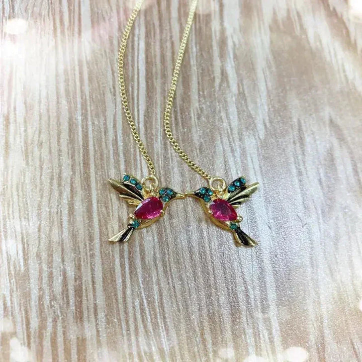 Brincos Beija-Flor de Strass Feminino