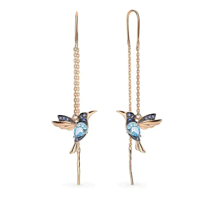 Brincos Beija-Flor de Strass Feminino